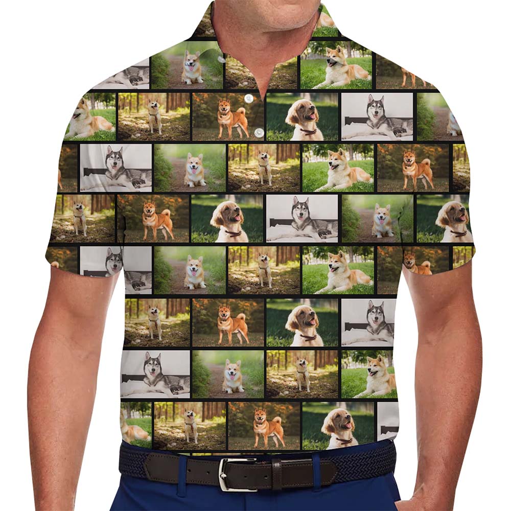 Personalized Keepsake Collared Polo Shirt With 1-6 Photos - variant image 1