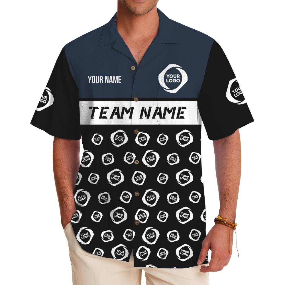 Unique Graphic Custom Logo Button Up Shirt With Number - variant image 1