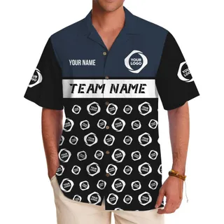 Unique Graphic Custom Logo Button Up Shirt With Number