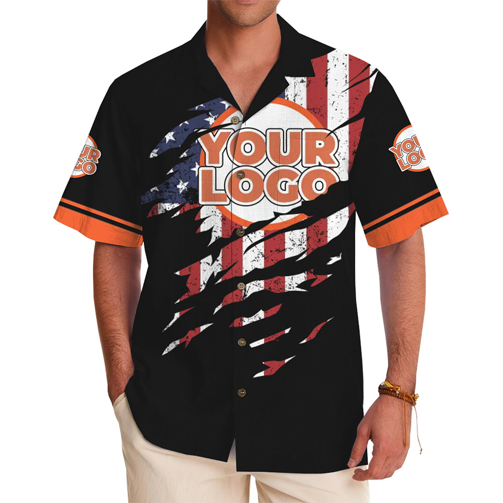 Liberty Slash Custom Logo Button Up Shirt With Live Preview - variant image 1