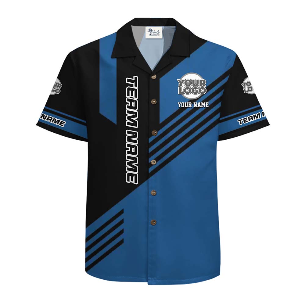 Personalized Logo Two-Tone Hawaiian Shirt With Preview