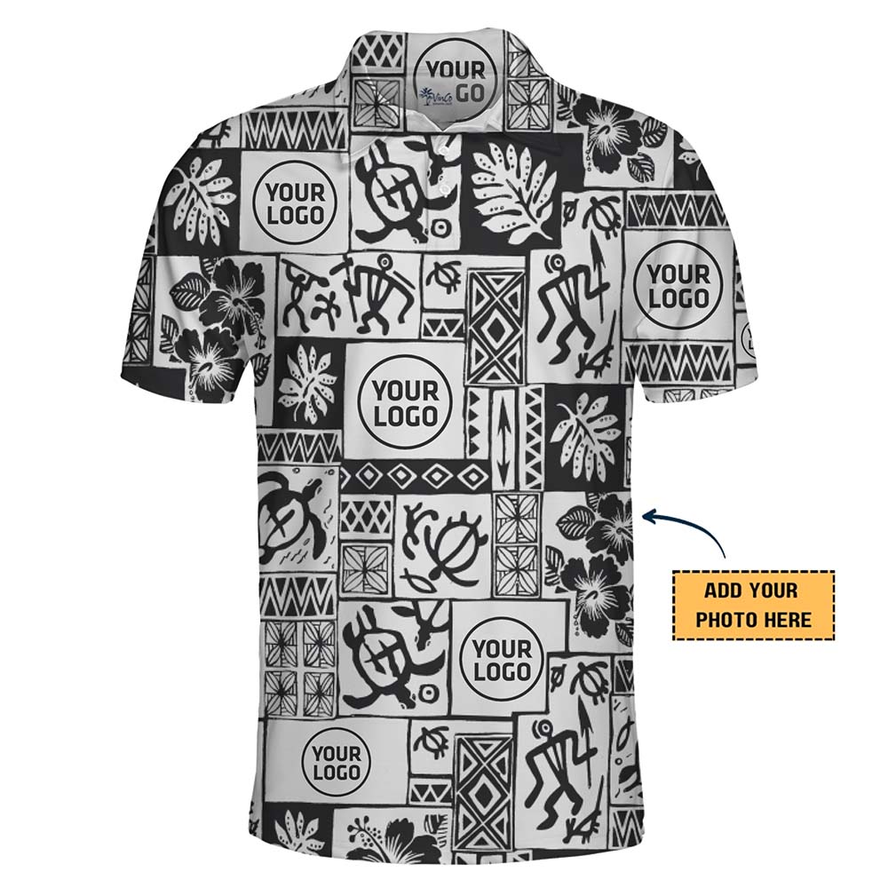 Island Turtle Custom Logo Collared Polo Shirt