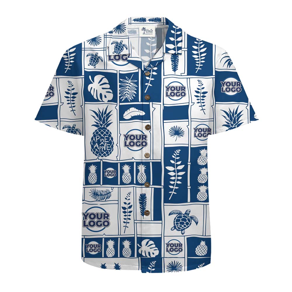 Custom Logo Island Pineapple Hawaiian Shirt