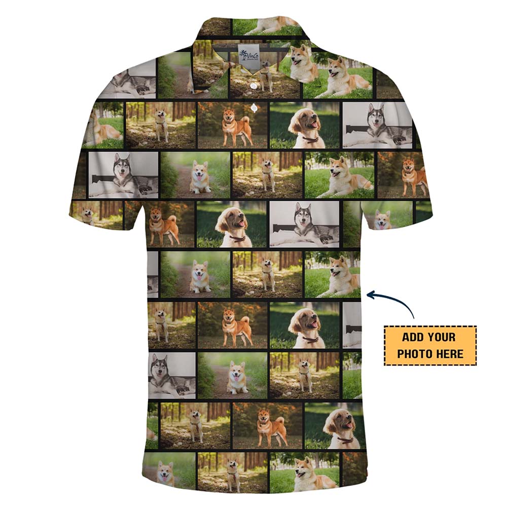 Personalized Keepsake Collared Polo Shirt With 1-6 Photos