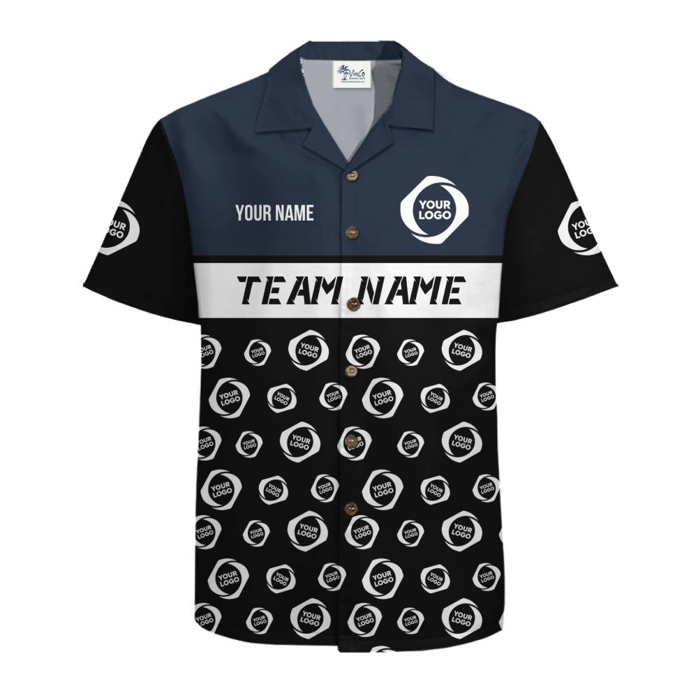 Unique Graphic Custom Logo Button Up Shirt With Number