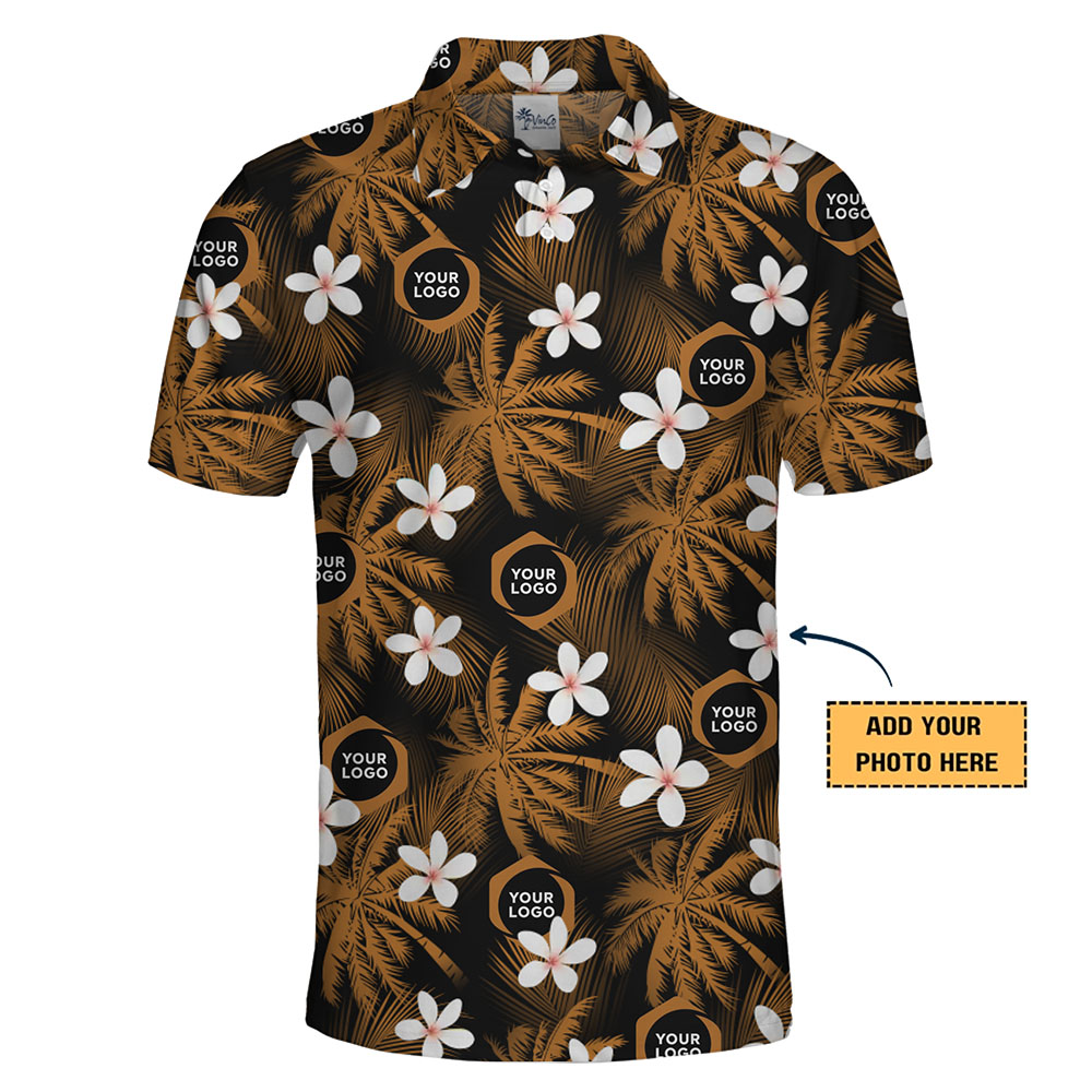 Bold Blossom Custom Brand Collared Polo Shirt
