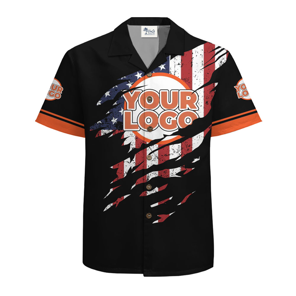 Liberty Slash Custom Logo Button Up Shirt With Live Preview