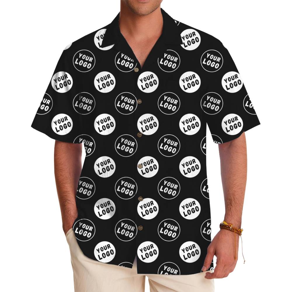 Custom Logo Coconut Button Hawaiian Shirt With Live Preview - variant image 1