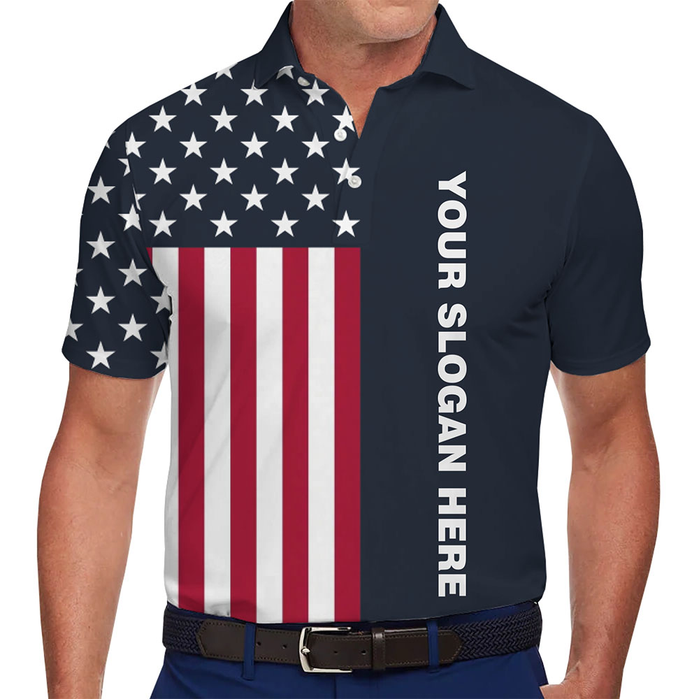 American Pride Custom Logo And Slogan Edition Polo Shirts - variant image 1