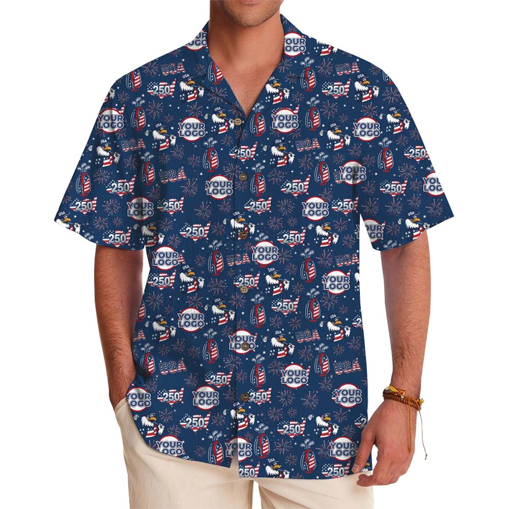 USA Eagle Golf 250 Celebration Hawaiian Shirt With Your Logo - variant image 1