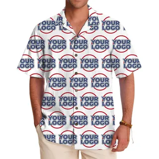 Bold Impact Custom Logo Hawaiian Shirt With Live Preview