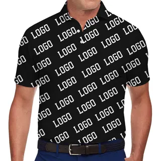 Elite Custom Logo All Over Print Polo Shirt With Instant Preview
