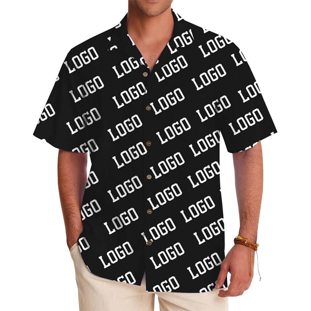Full Print Custom Logo Branding Hawaiian Shirt - variant image 1