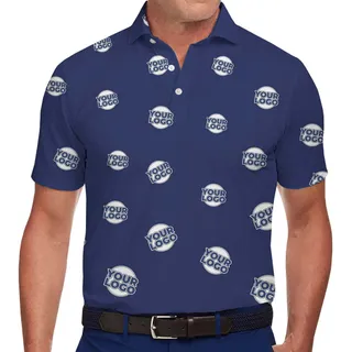 Executive Custom Logo All Over Print Collared Polo Shirt