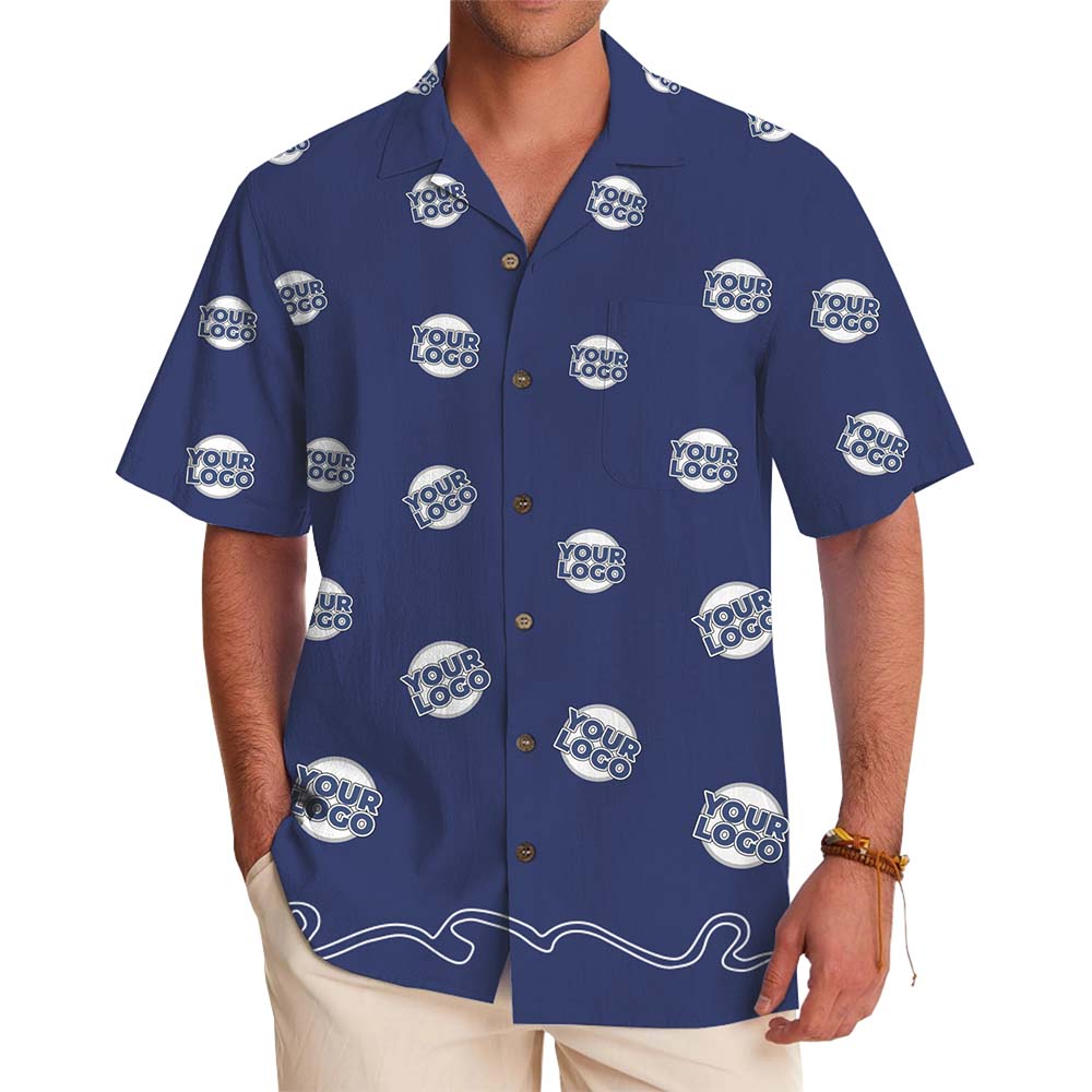 Signature Custom Logo All Over Print Hawaiian Shirt - variant image 1