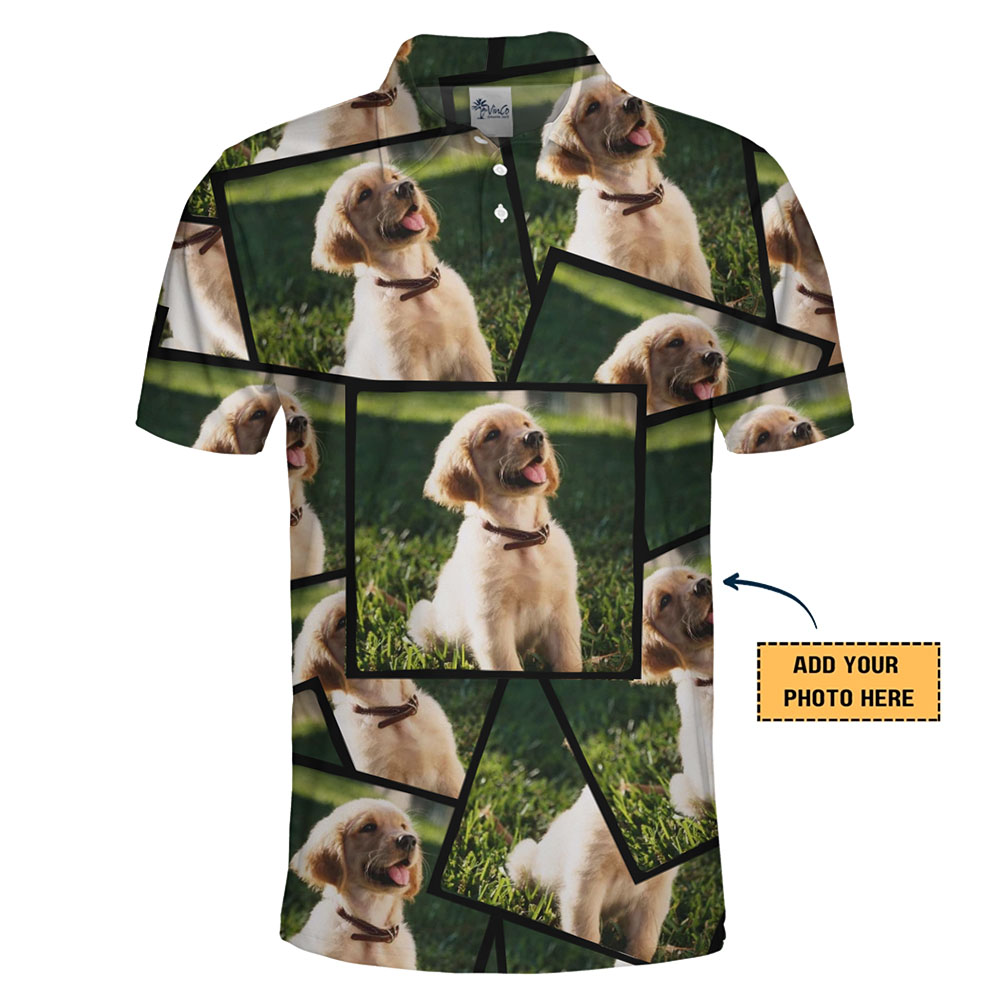 Anniversary Memory Custom Photo Collared Polo Shirt
