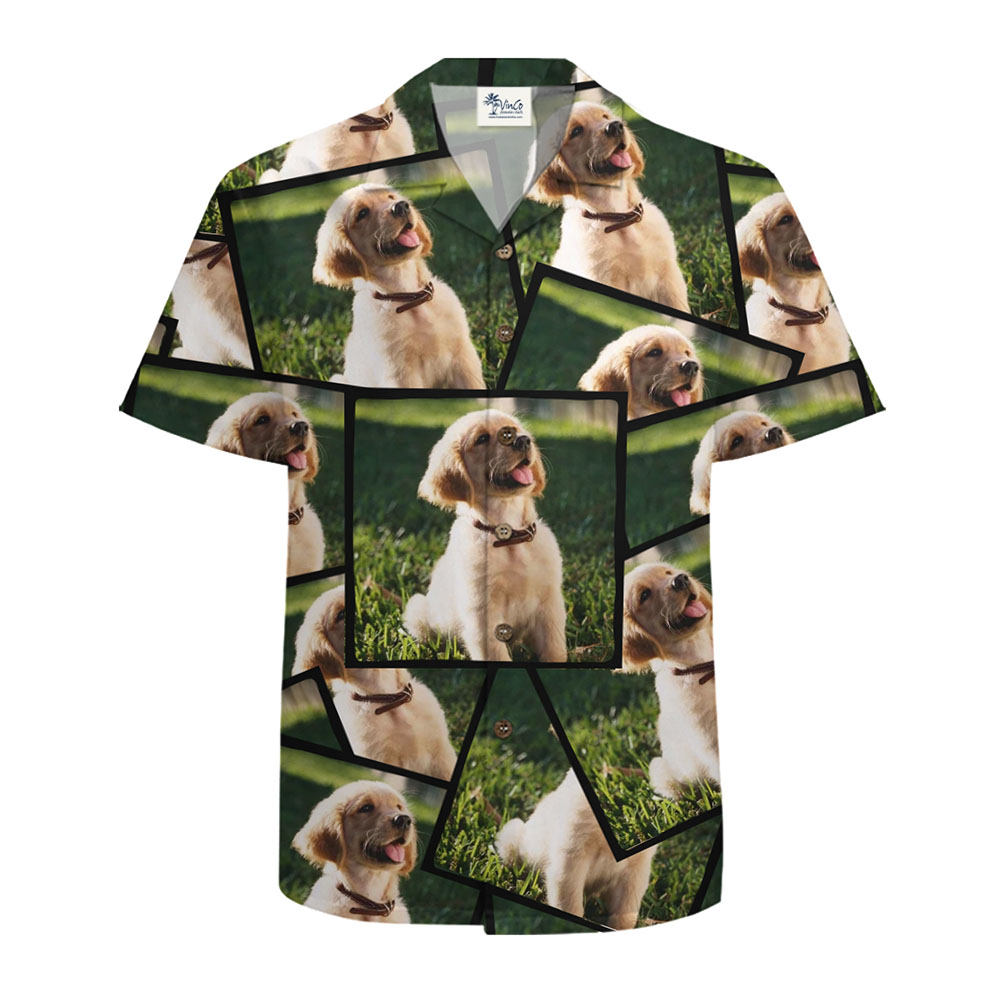 Custom Photo Frame Border Hawaiian Shirt With Preview