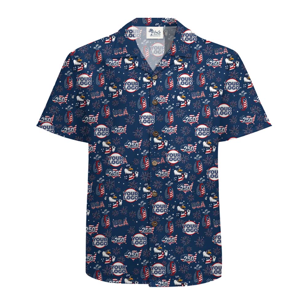 USA Eagle Golf 250 Celebration Hawaiian Shirt With Your Logo
