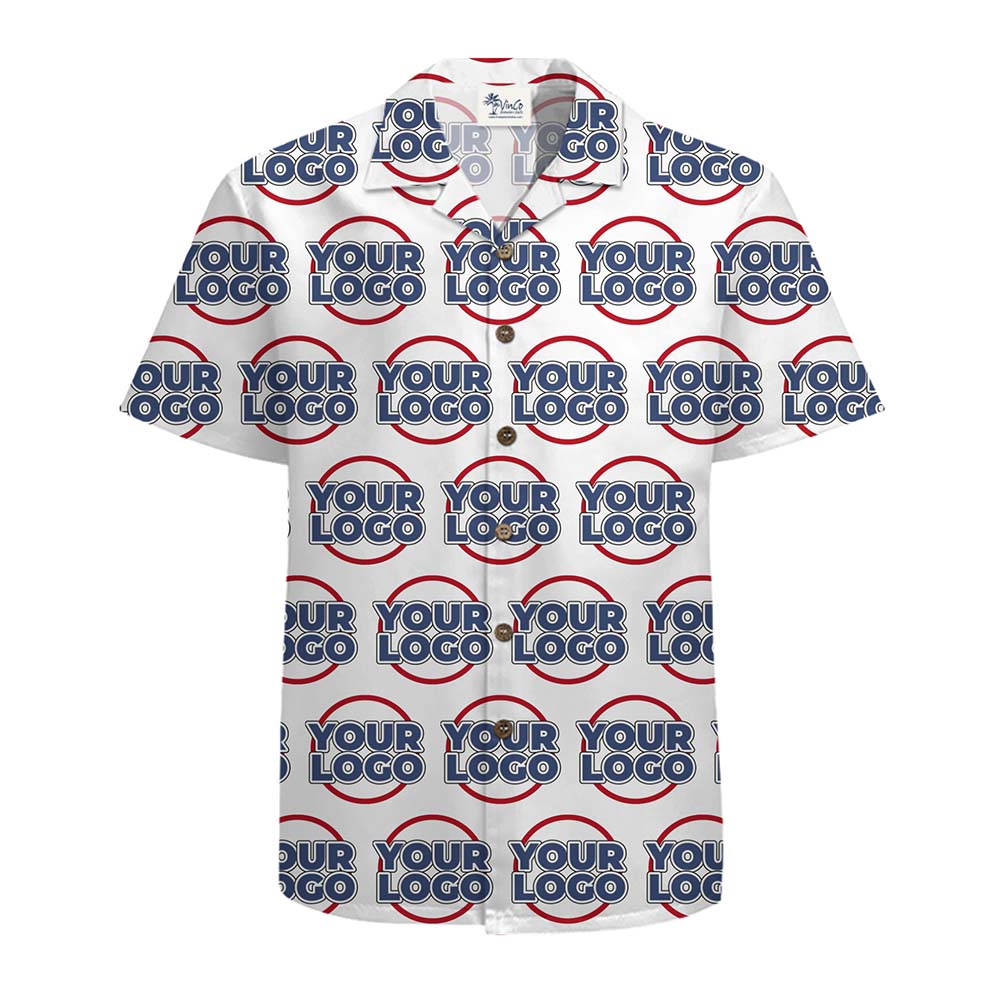 Bold Impact Custom Logo Hawaiian Shirt With Live Preview