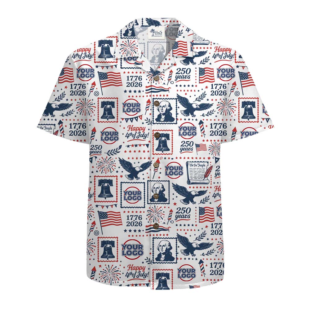 250 Years of Freedom Custom Logo Button Up Shirt With Preview