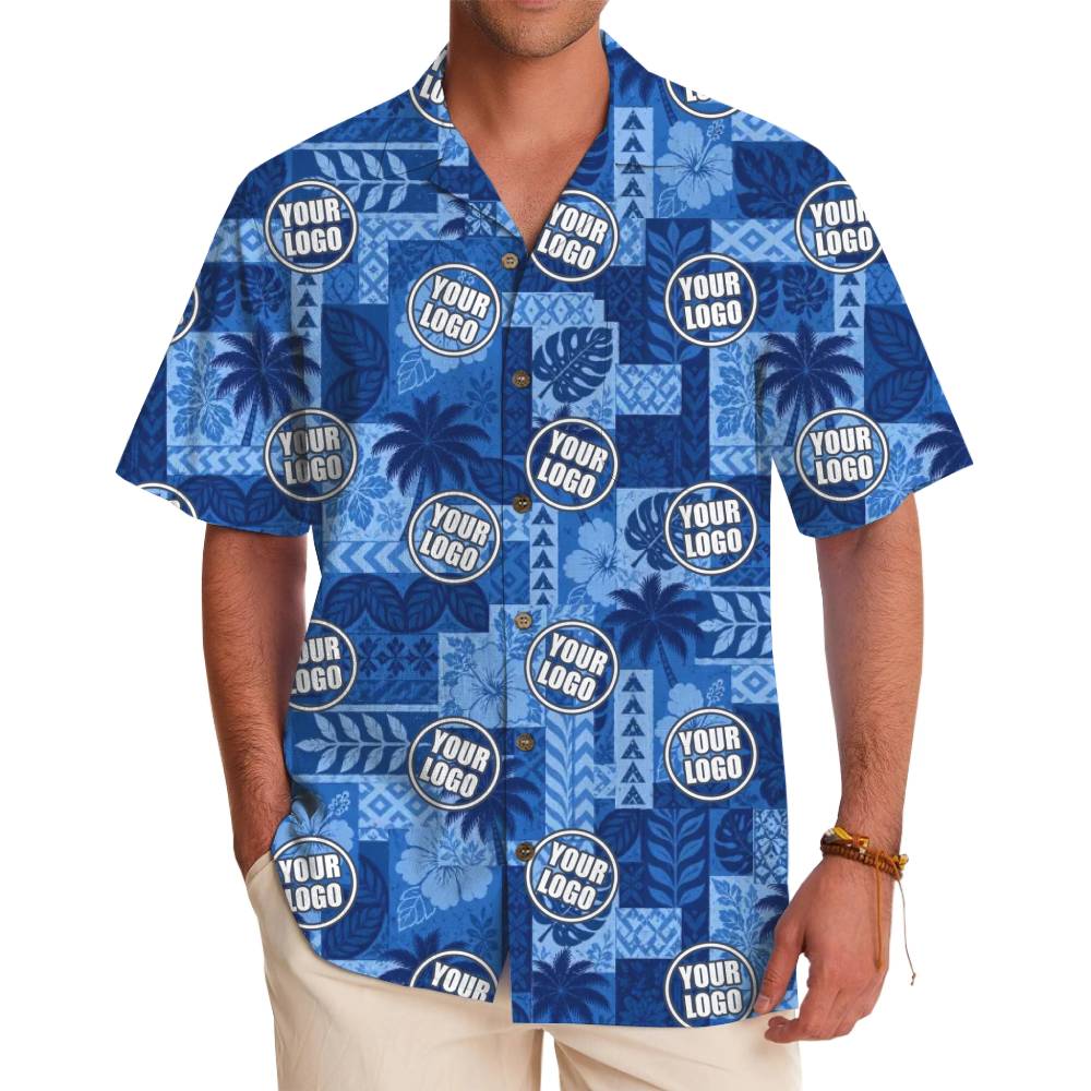 Custom Business Logo Print Aloha Shirt With Live Preview - variant image 1