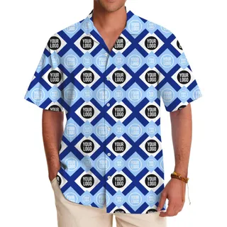 Custom Logo Hawaiian Shirt for Corporate Events