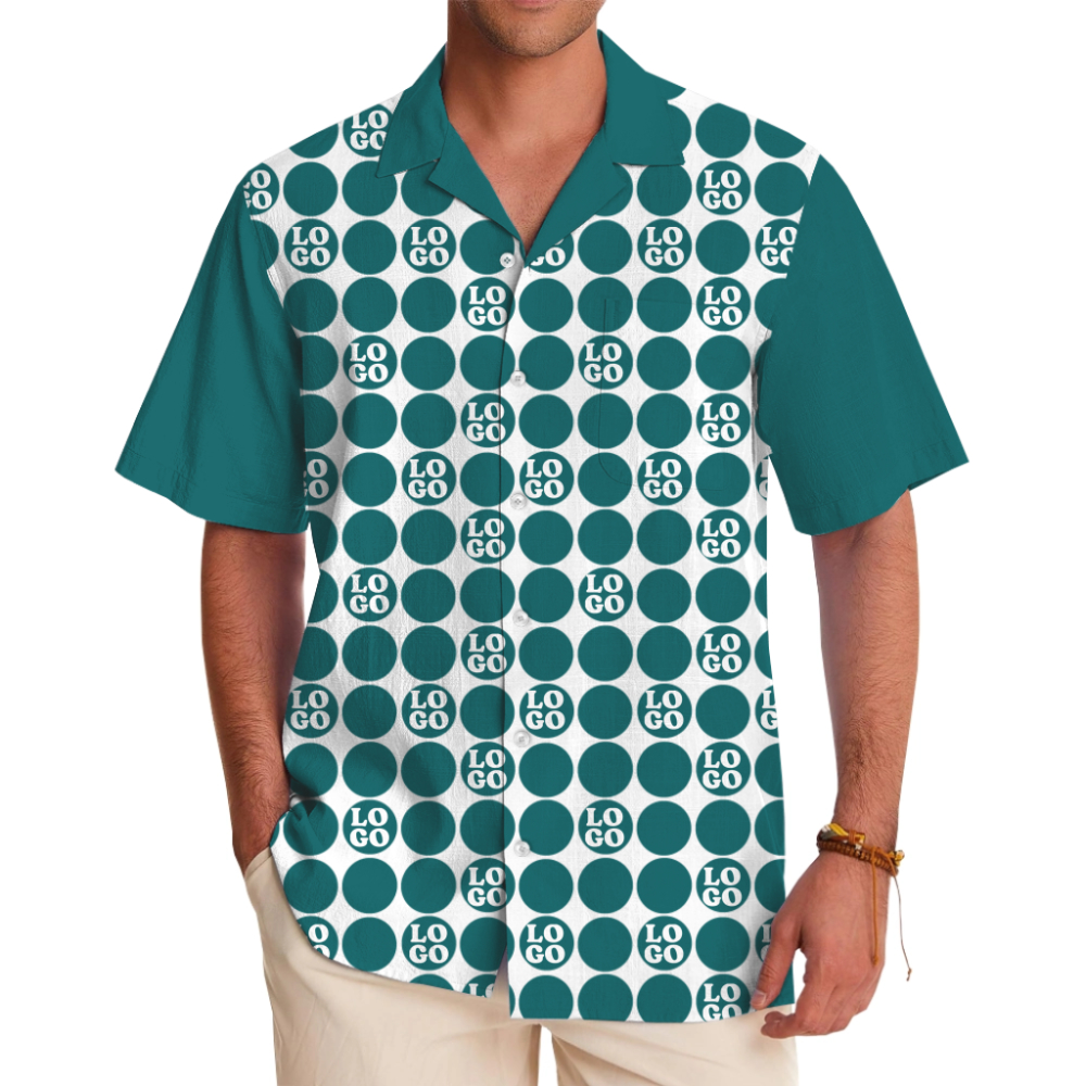 Custom Logo Polka Dot Hawaiian Shirt - variant image 1
