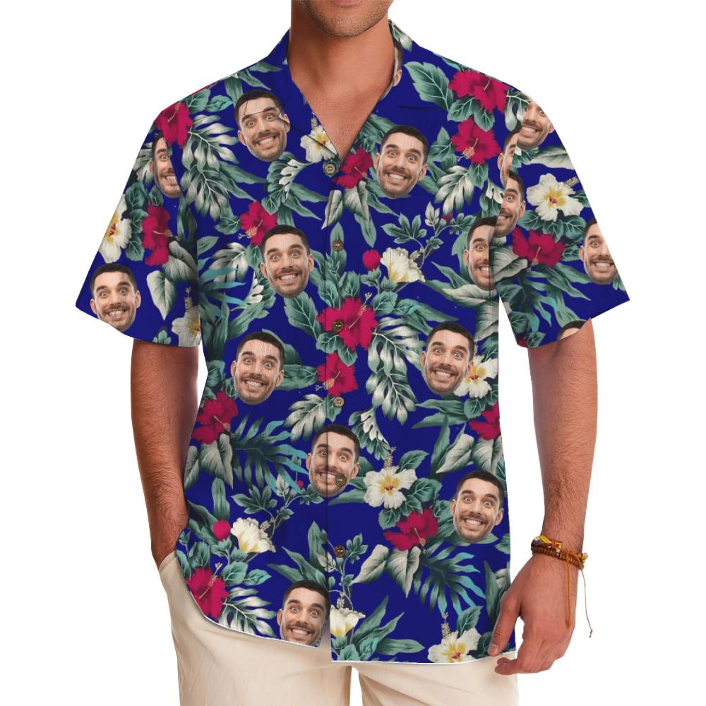 Funny Custom Face Hawaiian Shirt with Live Preview - variant image 1