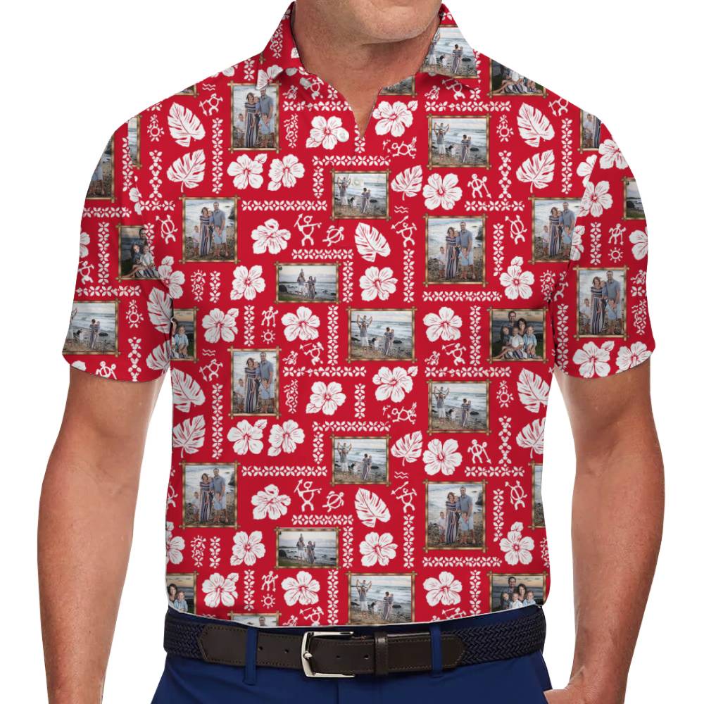 Custom Picture Hawaiian Polo Shirt with All-Over Print - variant image 1