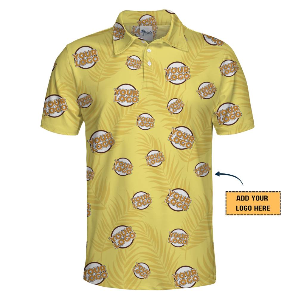 Bright Tropical Custom Polo Shirt with Logo Design