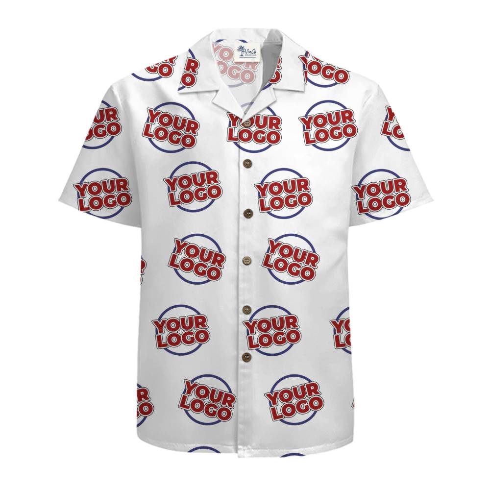 Custom Logo Classic Hawaiian Shirt With Multiple Color Background