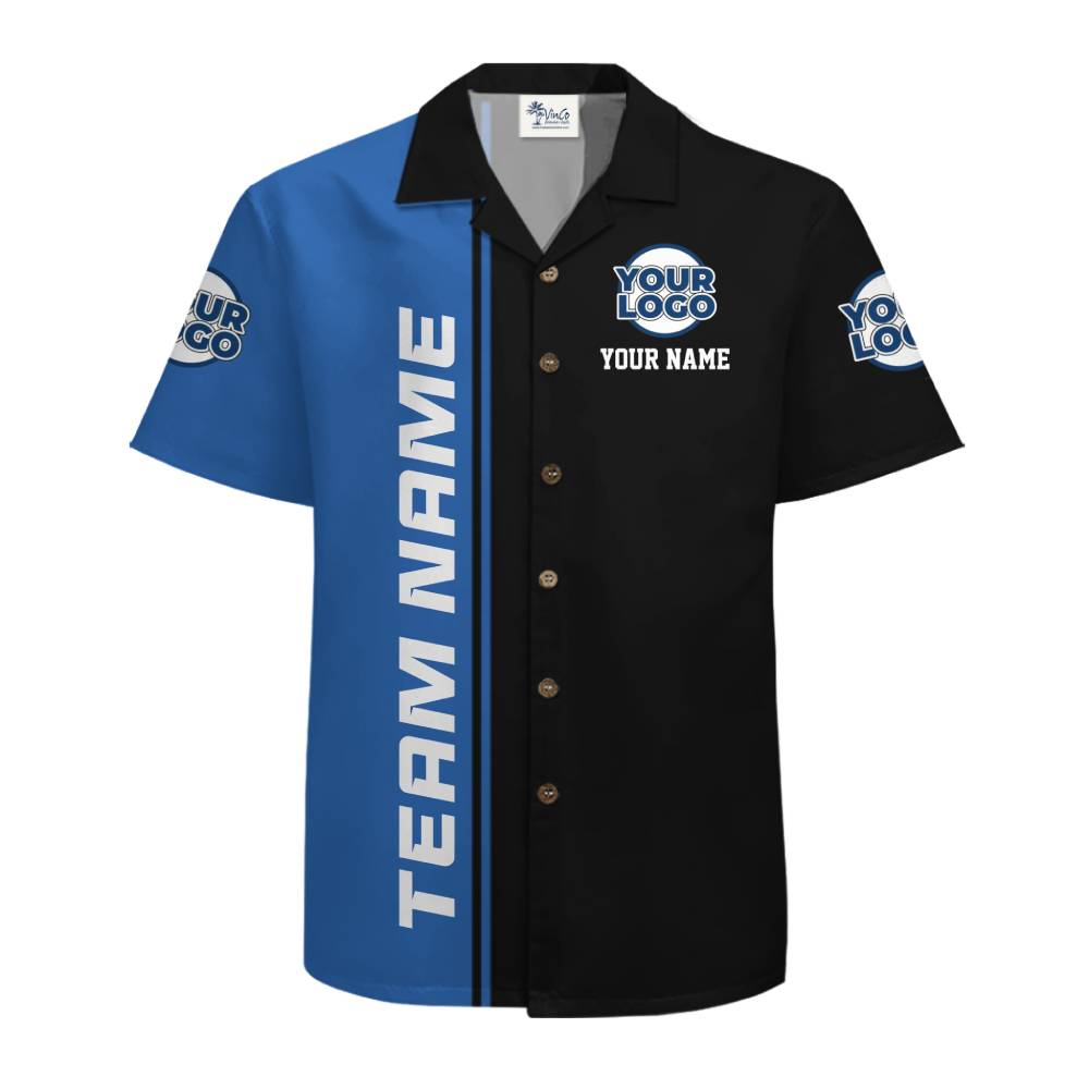 Bold Customized Team Hawaiian Shirt with Logo and Name