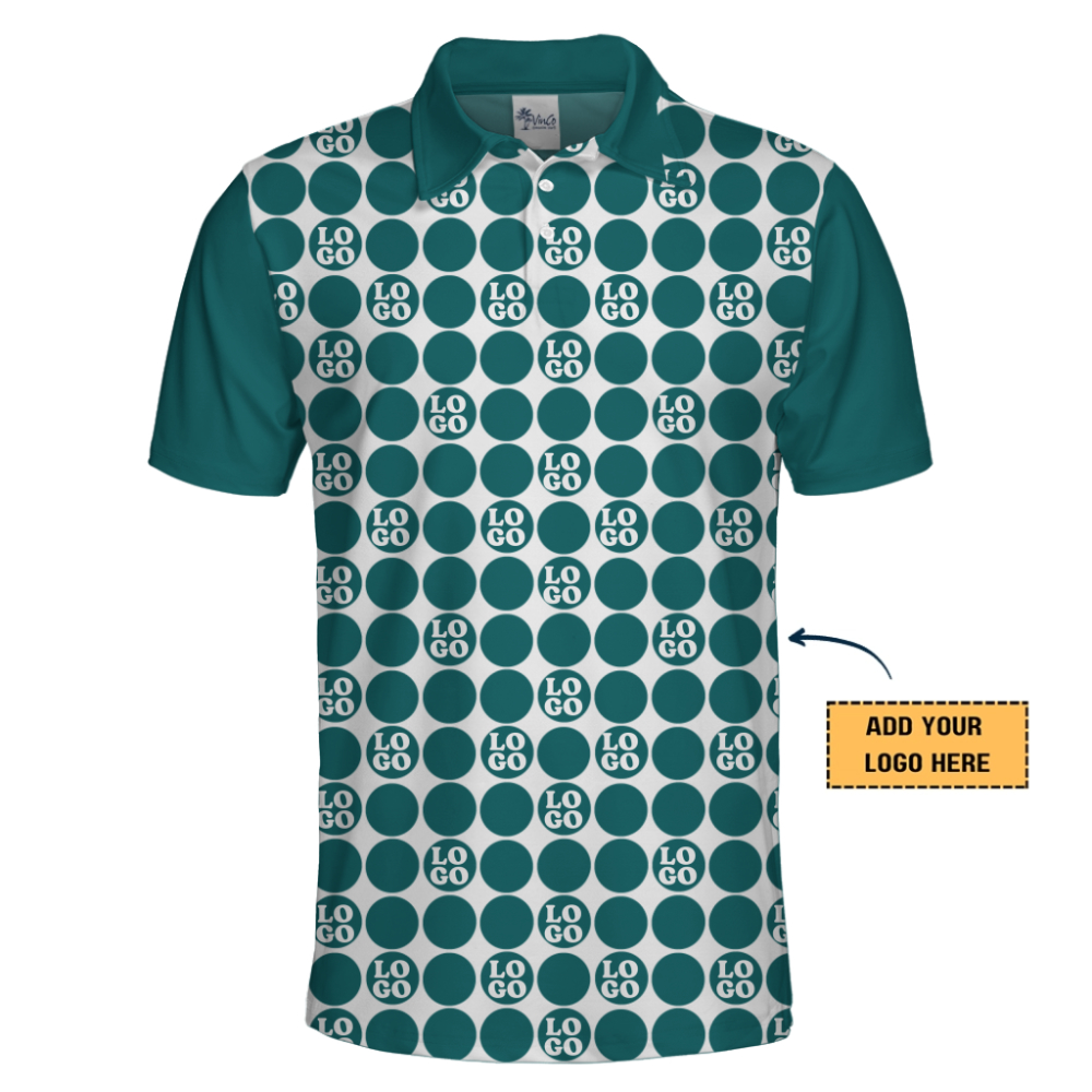 Custom Logo Retro Dot Polo Shirt