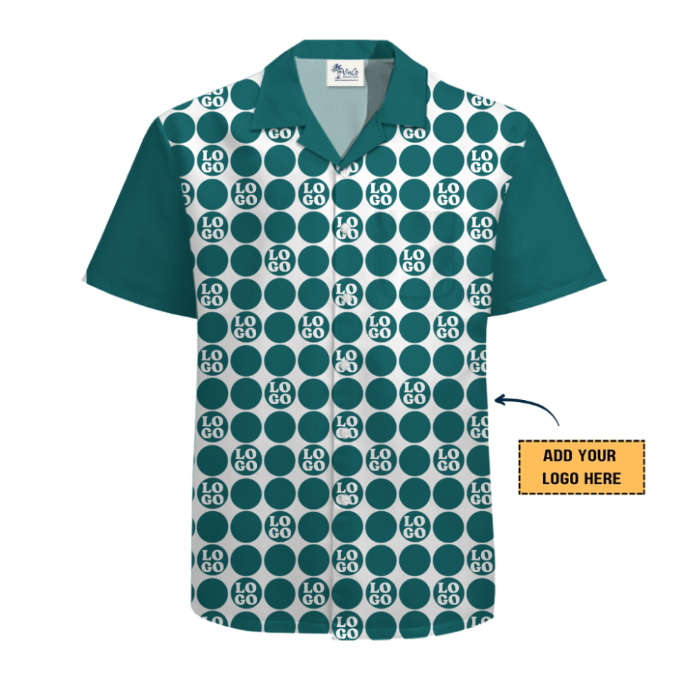Custom Logo Polka Dot Hawaiian Shirt