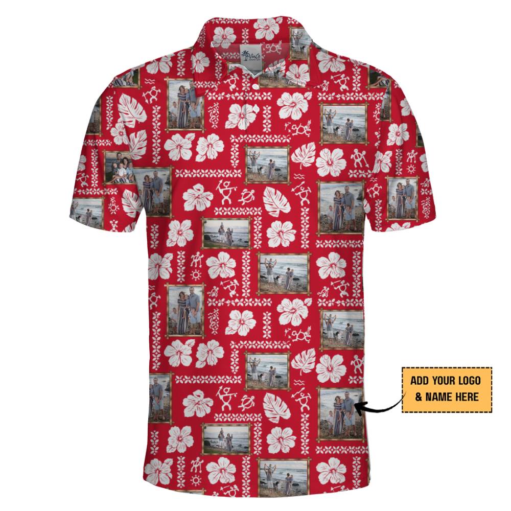 Custom Picture Hawaiian Polo Shirt with All-Over Print