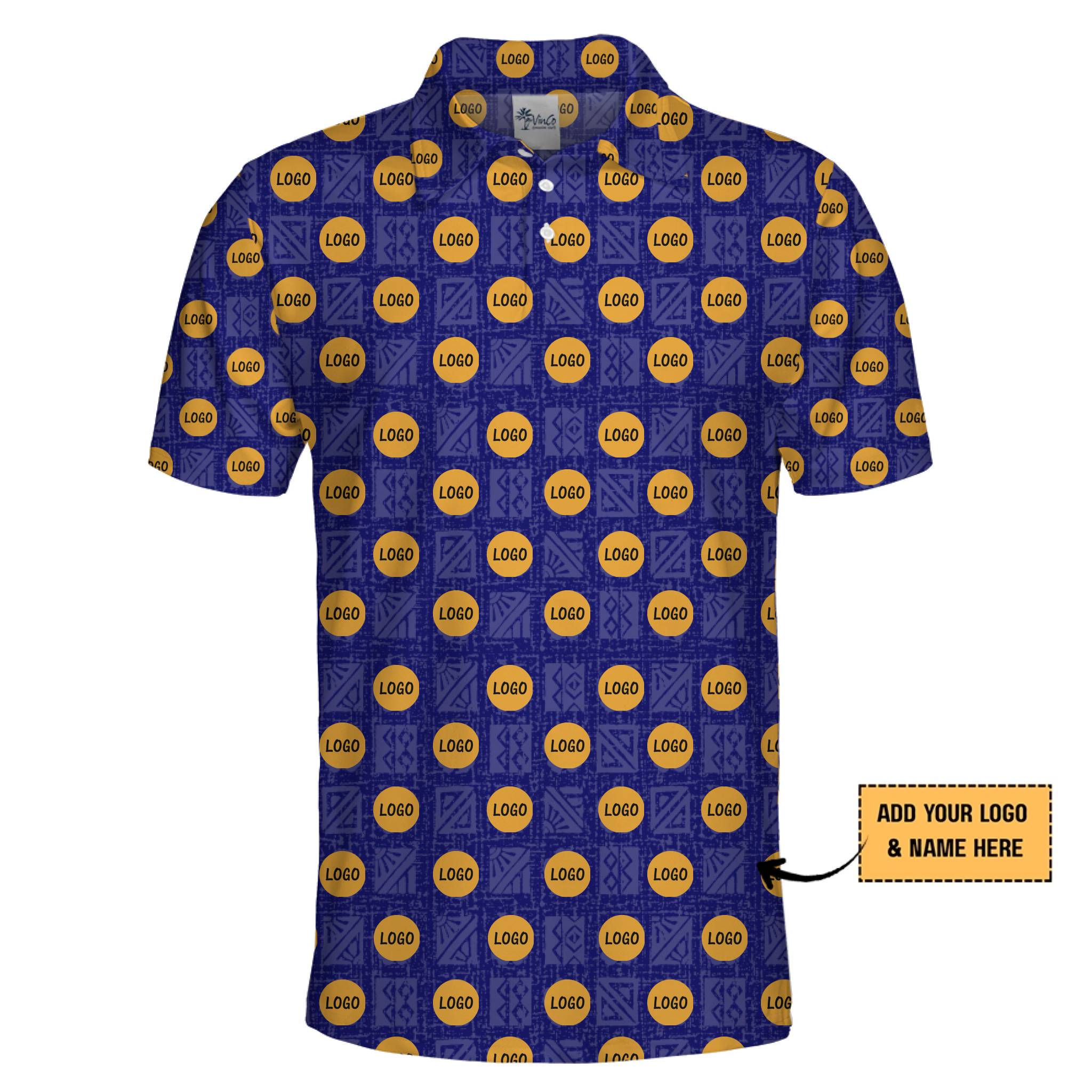 Custom Business Logo Tropical Polo with Instant Preview
