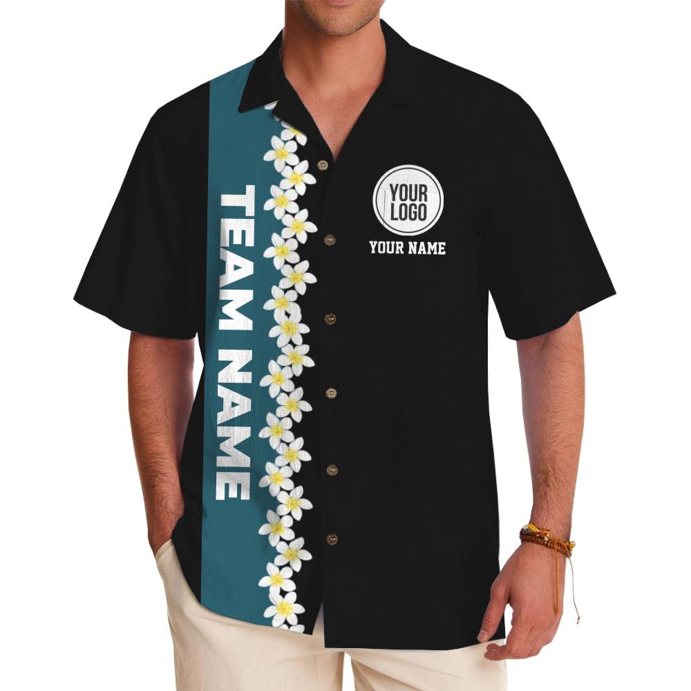Plumeria Custom Team And Logo Button Up Shirt - variant image 1