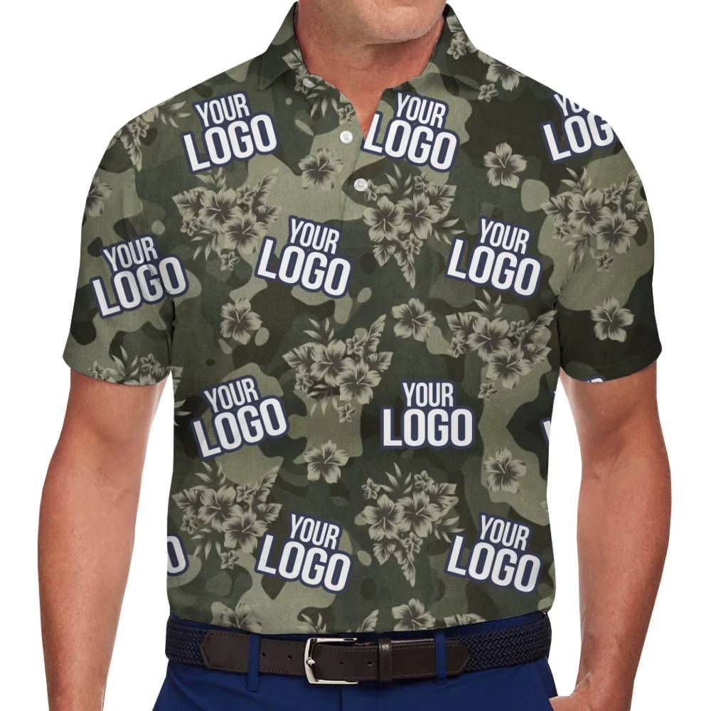 Branded Island Camo All Over Print Polo With Your Logo - variant image 1
