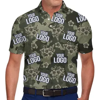 Branded Island Camo All Over Print Polo With Your Logo