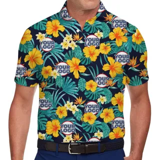 Tropical Branding All Over Print Polo Shirt
