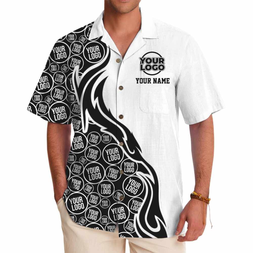 Trendy Logo Hawaiian Shirt with Bold Design and Name Customization - variant image 1