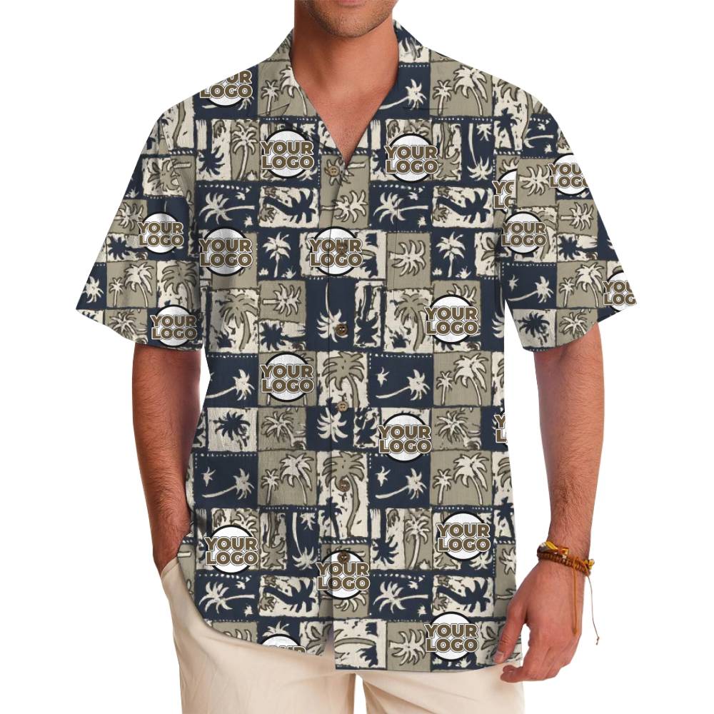 Stylish Patchwork Tropical Shirt with Custom Branding Options - variant image 1