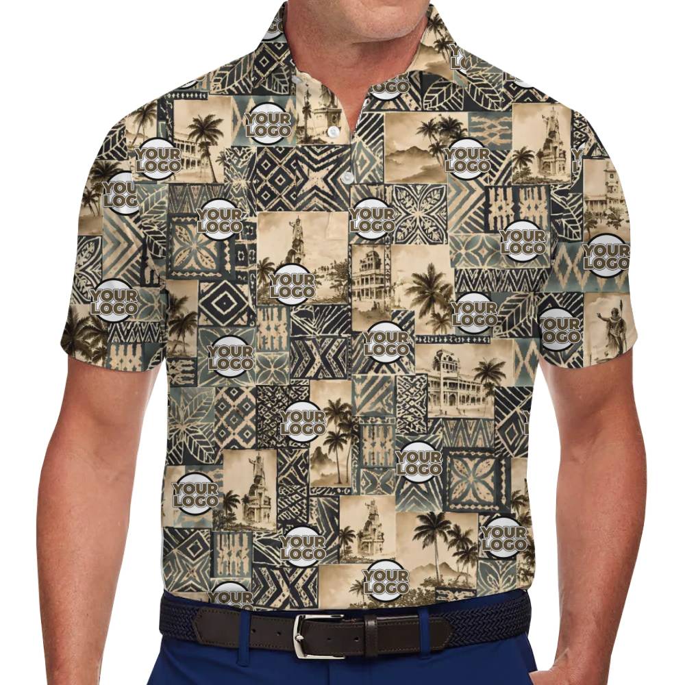 Custom Polo Shirt with Retro-Inspired Design and Logo Placement - variant image 1
