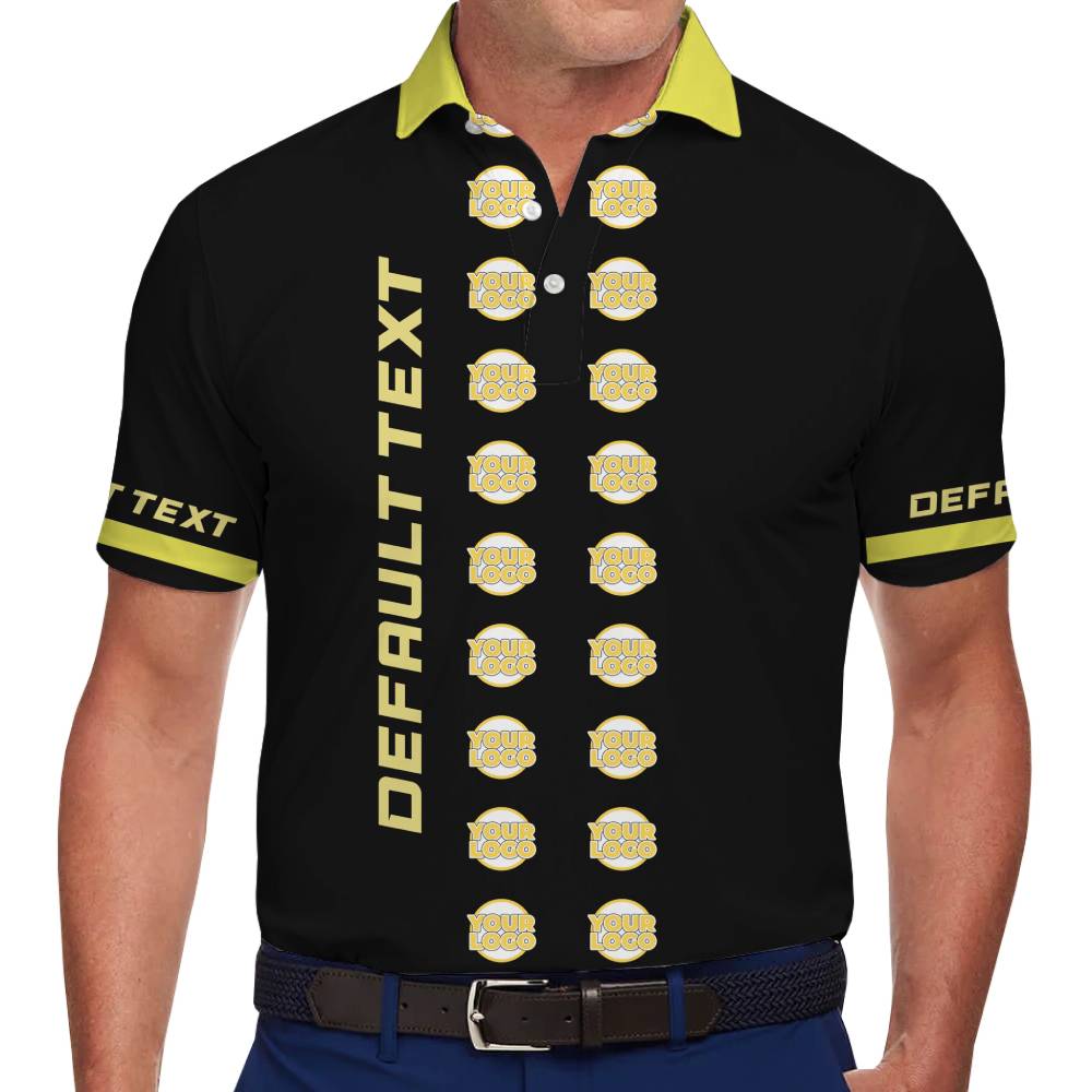 Branded Polo Shirt Featuring Yellow Design Elements and Logo - variant image 1