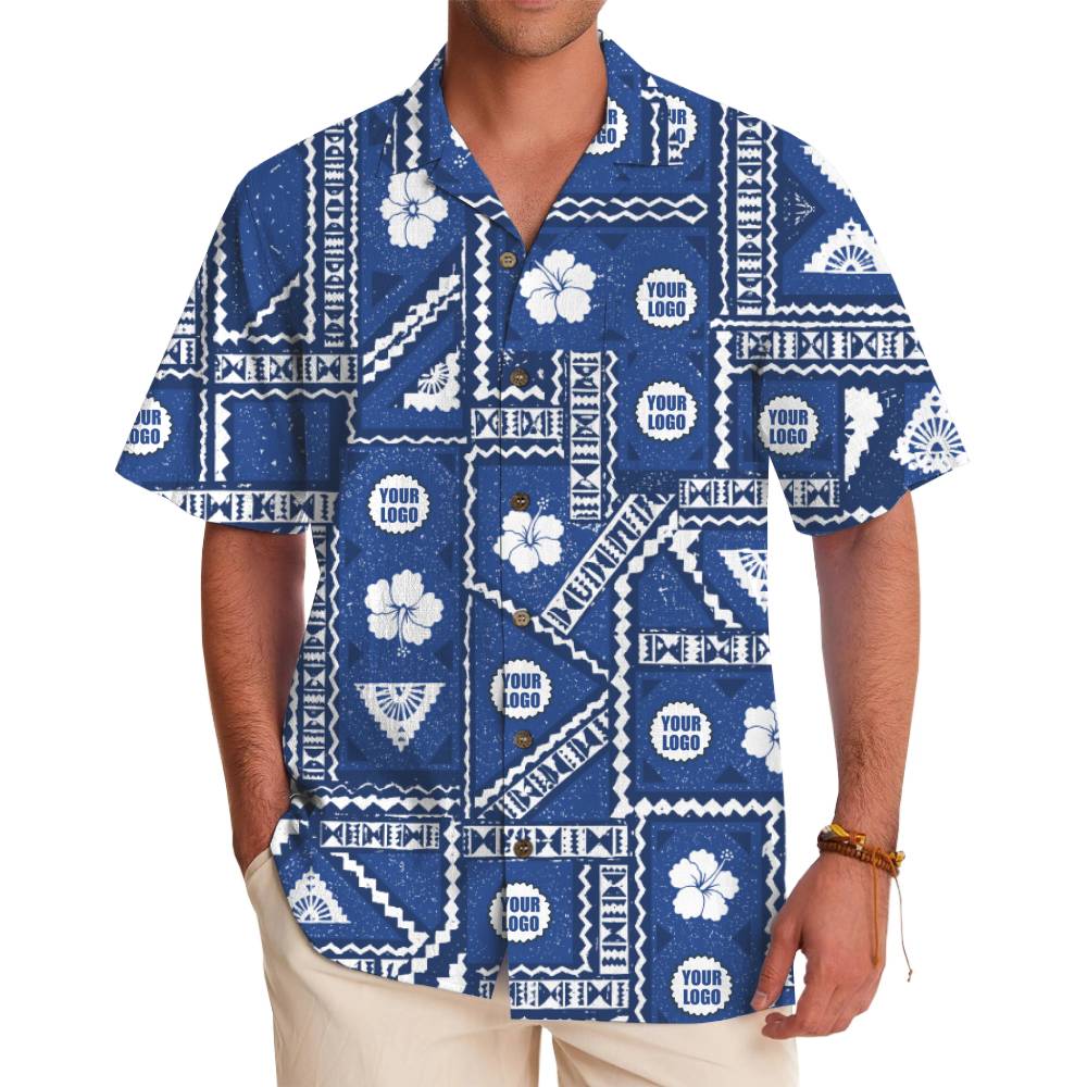 Personalized Island Pattern Logo Hawaiian Shirt - variant image 1