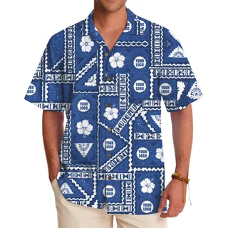 Personalized Island Pattern Logo Hawaiian Shirt
