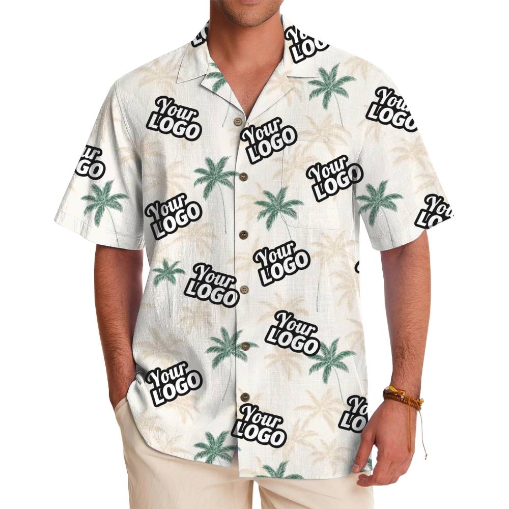 Personalized Palm Tree and Company Logo Shirt - variant image 1