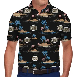Island Paradise Polo Shirt with Personalized Logo Placement