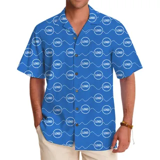 Minimalist Pattern Custom Hawaiian Shirt with Company Logo