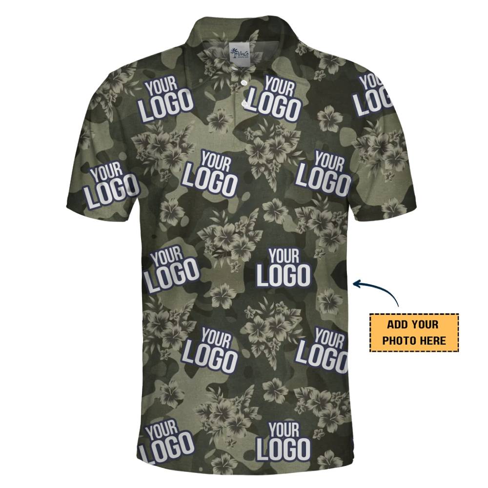 Branded Island Camo All Over Print Polo With Your Logo